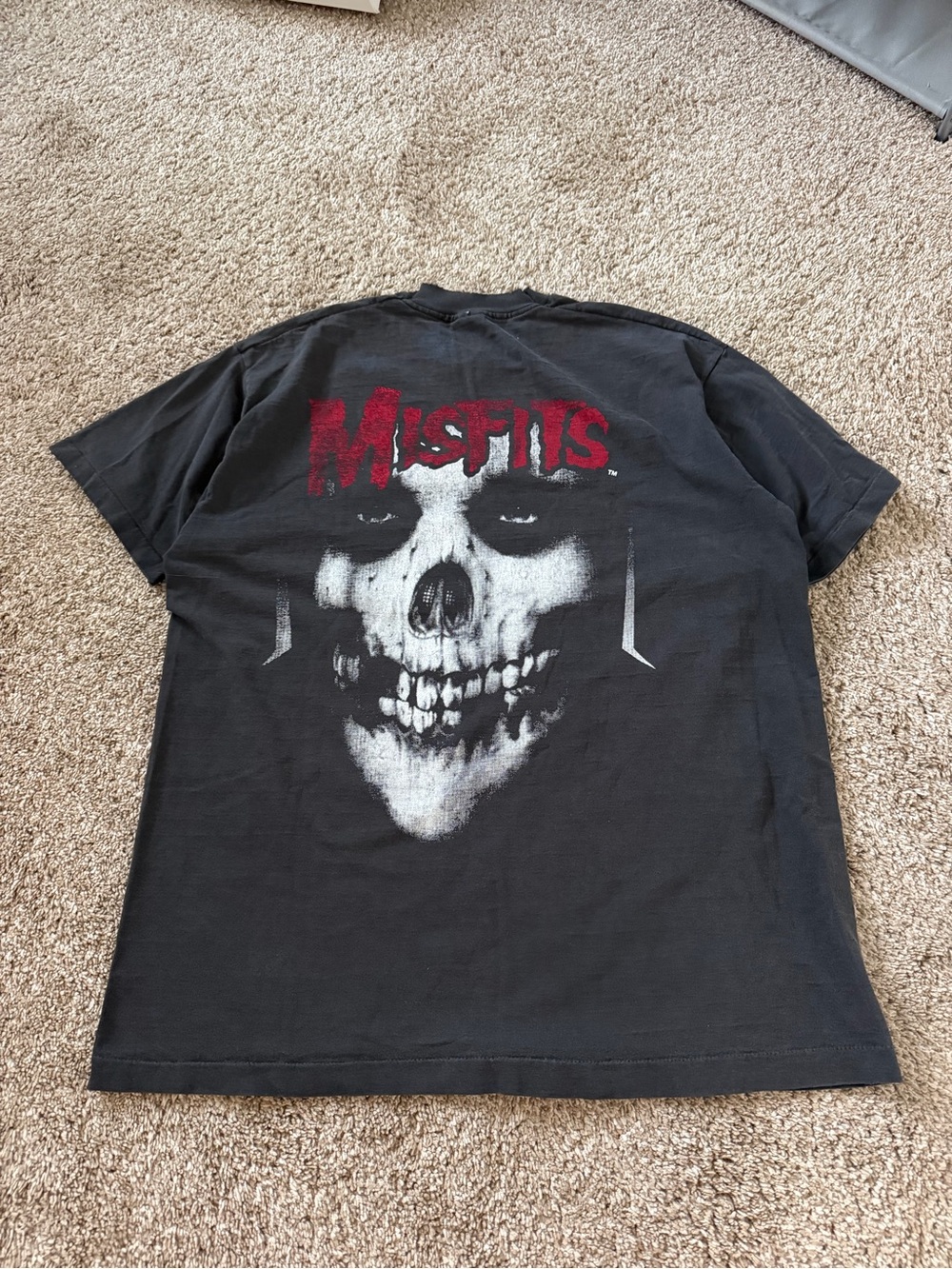 90s Misfits Faded Ghost pocket Men's Band Shirt grail size XL - Picture 1 of 6